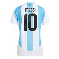 Argentína Lionel Messi #10 Domáci Ženy futbalový dres Copa America 2024 Krátky Rukáv